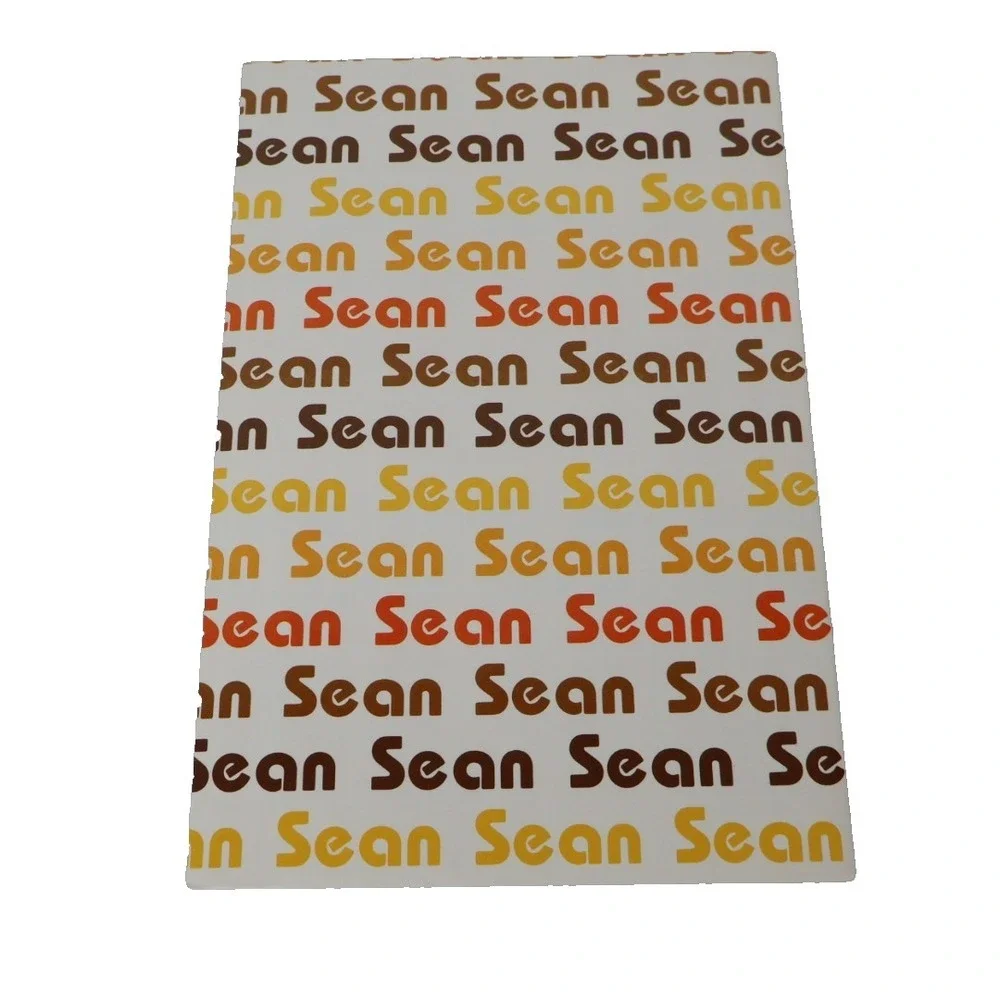 VTG 80's‎ Gift Wrapping Paper Personalized Name SEAN Retro 1982 Uncut 20